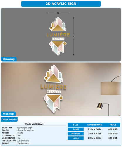 CUSTOM MOCKUP SIGN FOR TRACY VORNGSAM