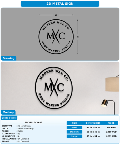 CUSTOM MOCKUP SIGN FOR Michelle Chase