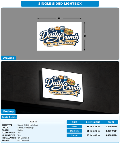 CUSTOM MOCKUP SIGN FOR Kosta