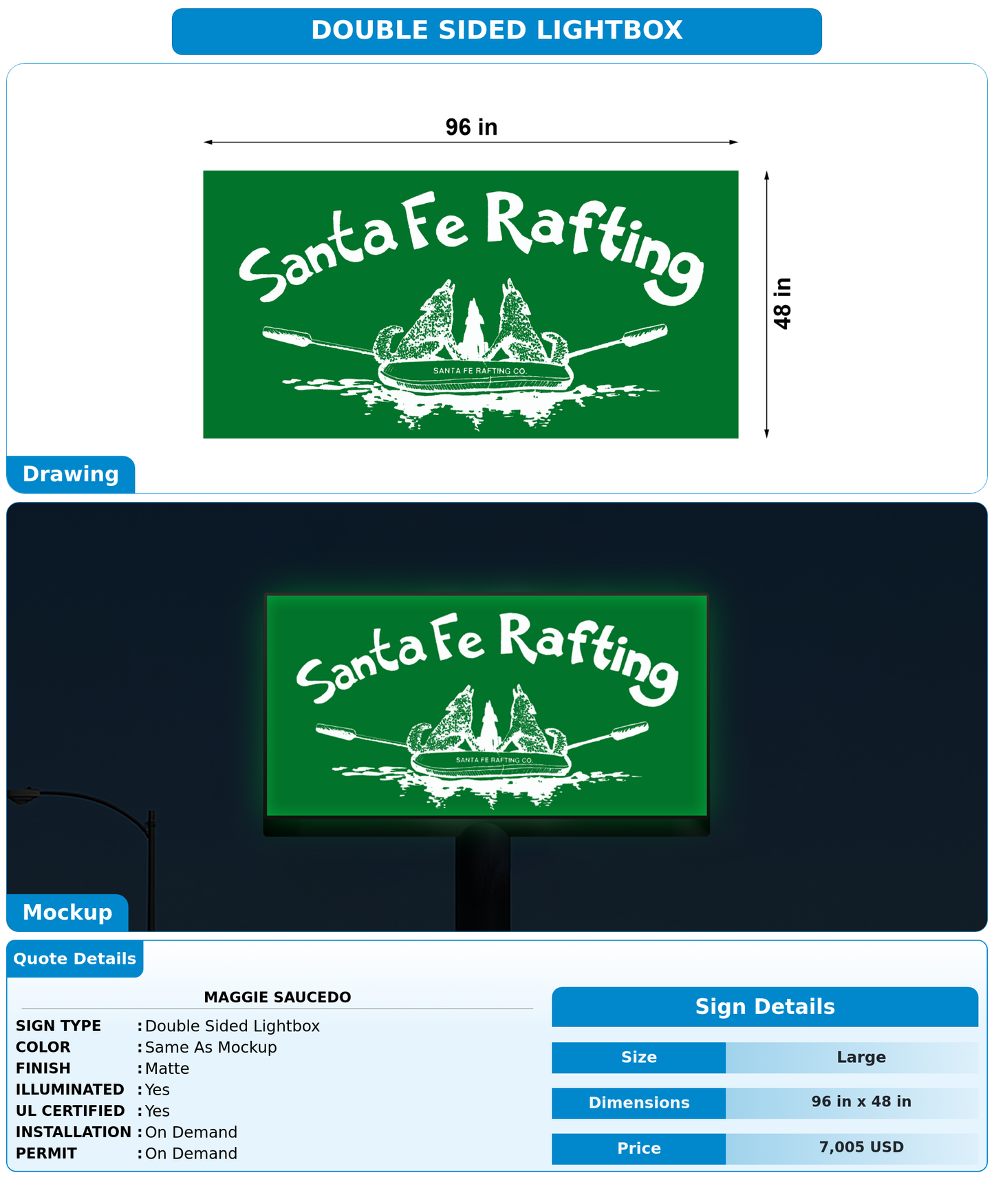 CUSTOM MOCKUP SIGN FOR Maggie Saucedo