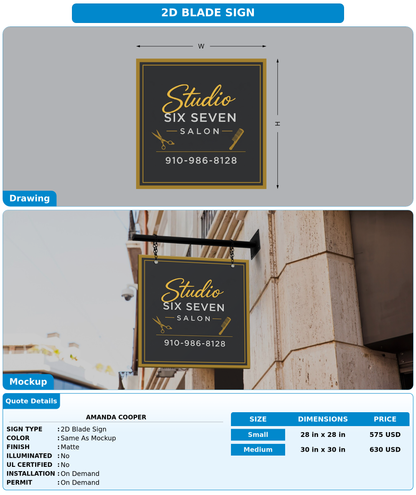 CUSTOM MOCKUP SIGN FOR Amanda Cooper
