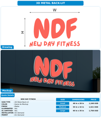 CUSTOM MOCKUP SIGN FOR New Day Fitness