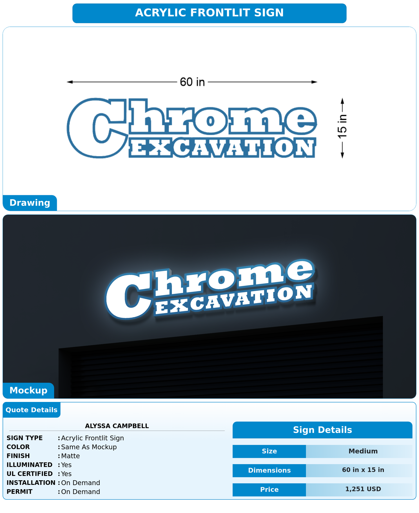 CUSTOM MOCKUP SIGN FOR Alyssa Campbell