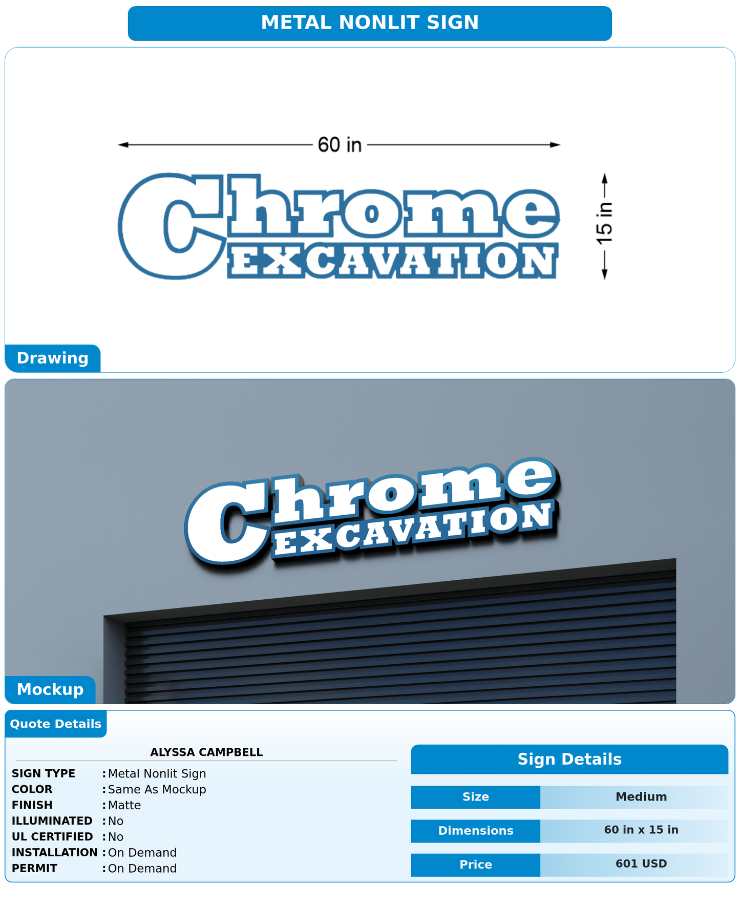 CUSTOM MOCKUP SIGN FOR Alyssa Campbell
