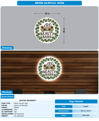 CUSTOM MOCKUP SIGN FOR Crystal Brummett