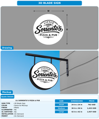 CUSTOM MOCKUP SIGN FOR Lil Sorrento’s Pizza & Pub