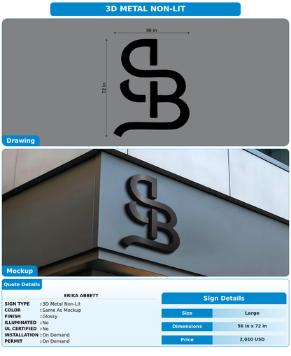 CUSTOM MOCKUP SIGN FOR Erika  Abbett