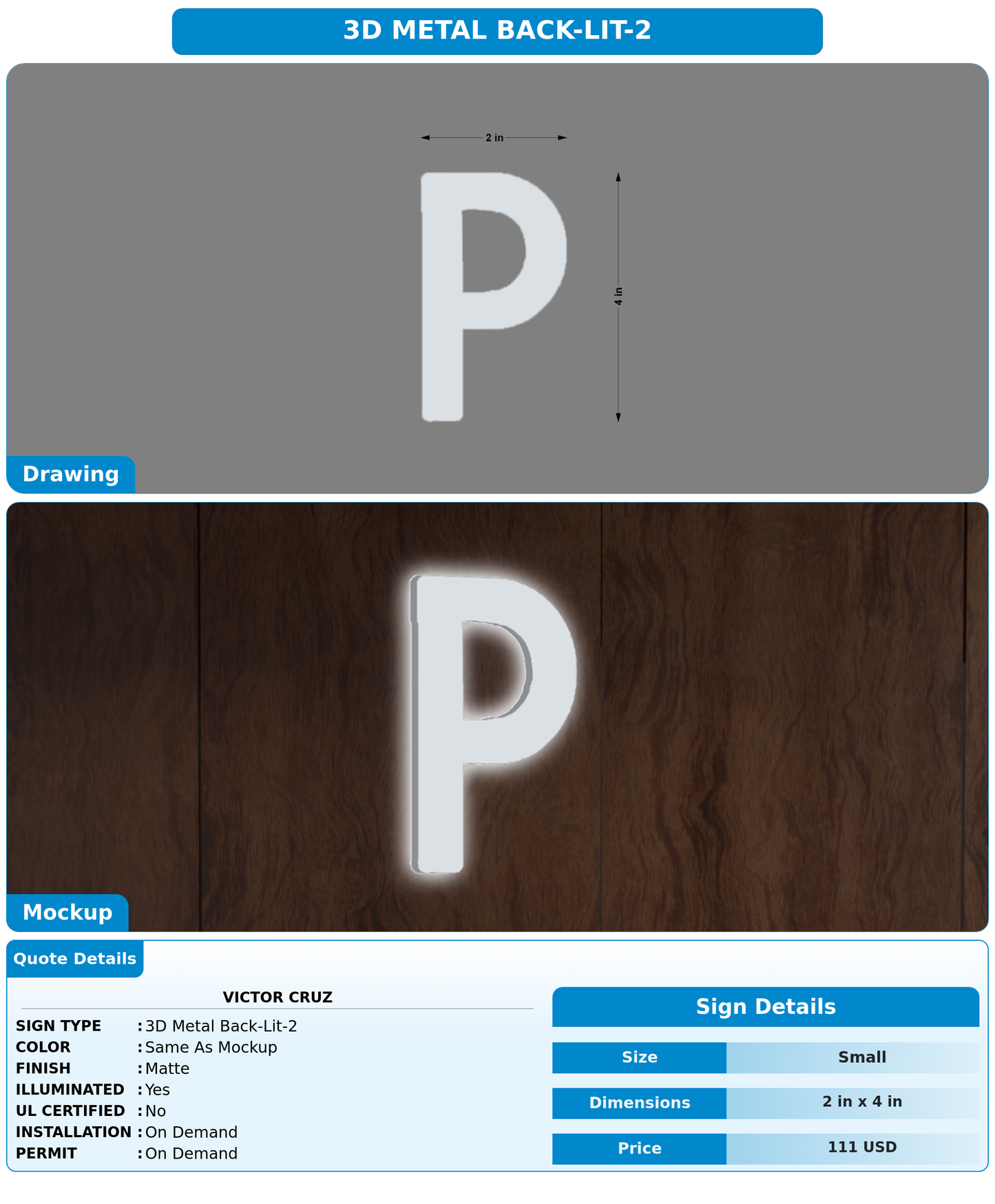 CUSTOM MOCKUP SIGN FOR Victor Cruz