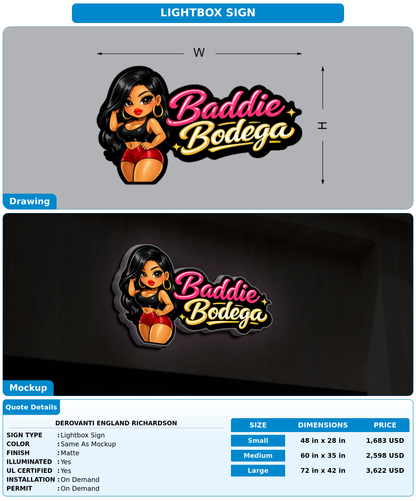 CUSTOM MOCKUP SIGN FOR Derovanti England Richardson