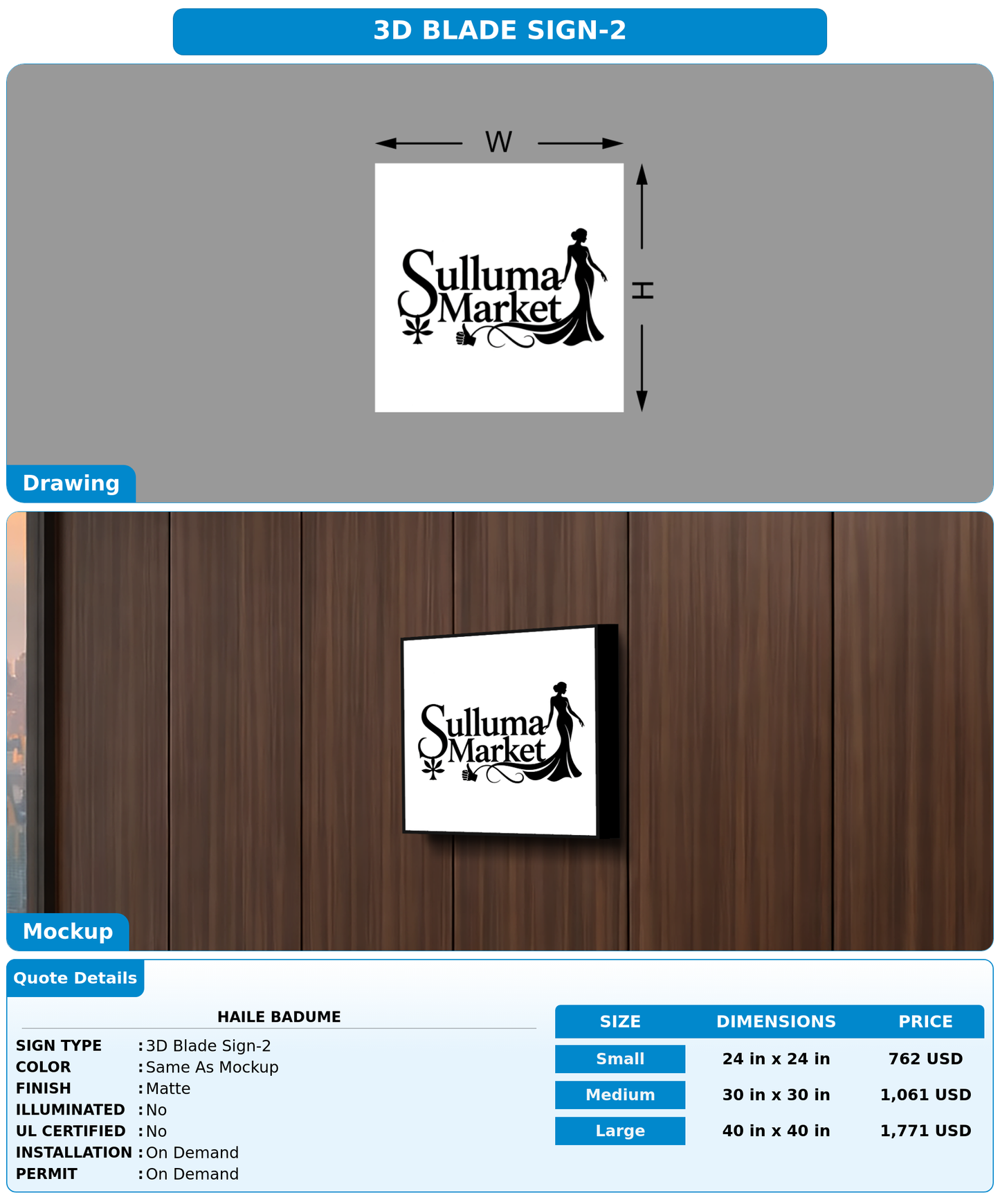 CUSTOM MOCKUP SIGN FOR Haile badume