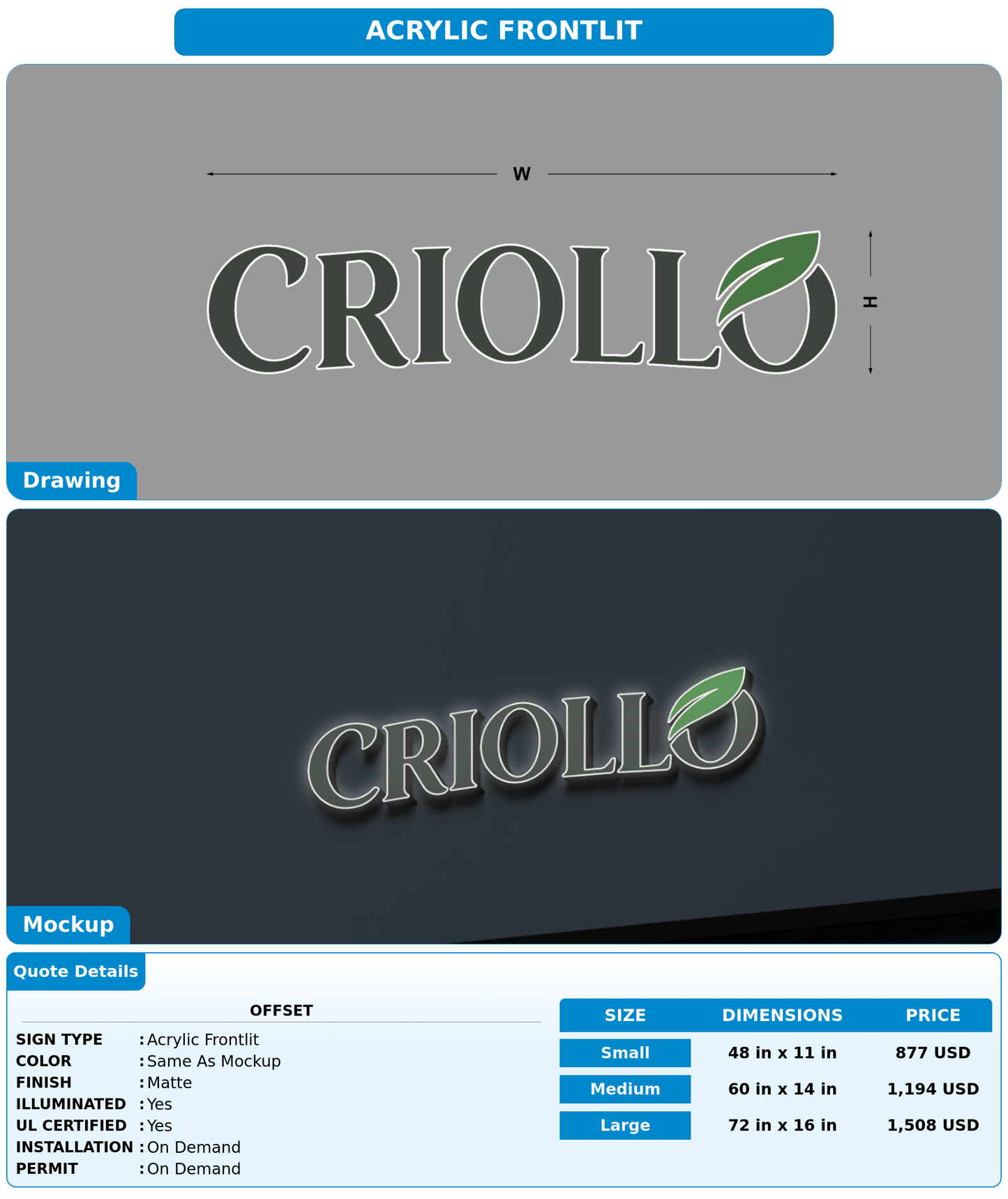 CUSTOM MOCKUP SIGN FOR OFFSET