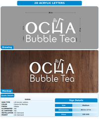 CUSTOM MOCKUP SIGN FOR Sukha