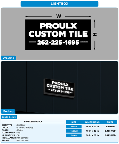 CUSTOM MOCKUP SIGN FOR Branden Proulx