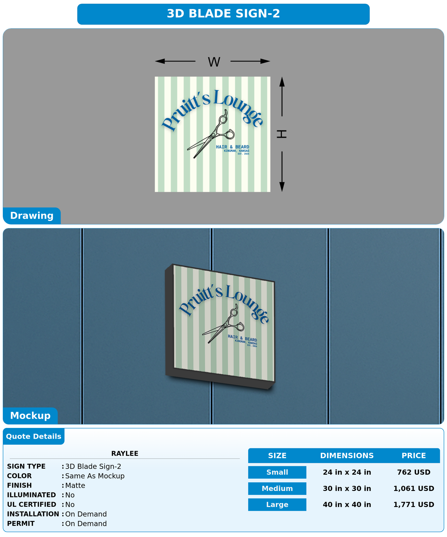 CUSTOM MOCKUP SIGN FOR RayLee