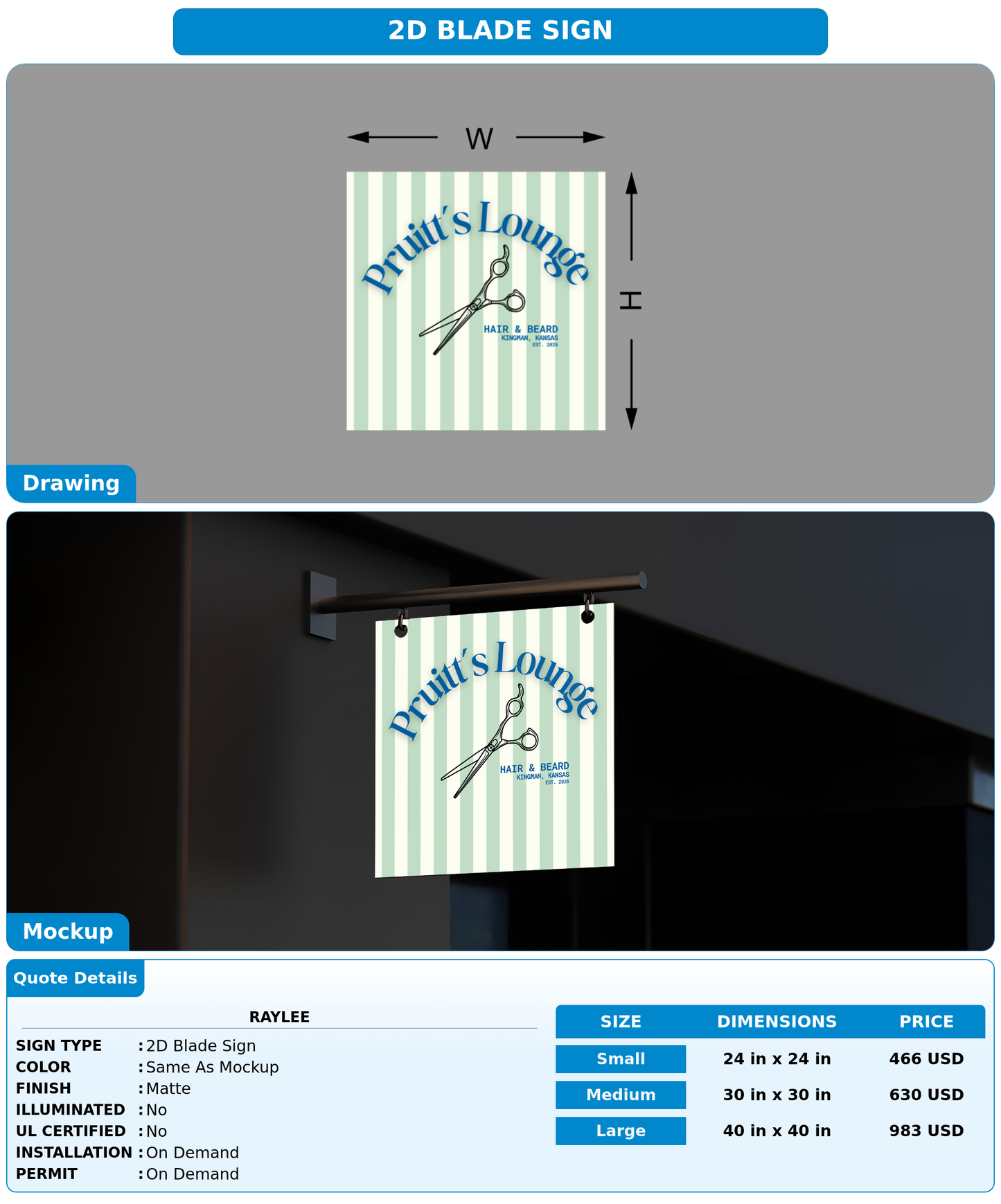 CUSTOM MOCKUP SIGN FOR RayLee