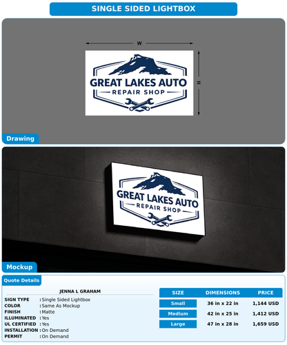 CUSTOM MOCKUP SIGN FOR Jenna L Graham