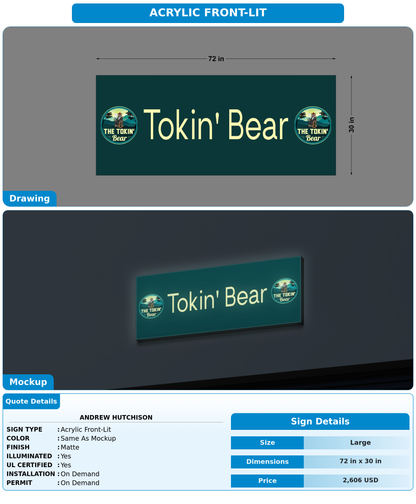 CUSTOM MOCKUP SIGN FOR Andrew Hutchison