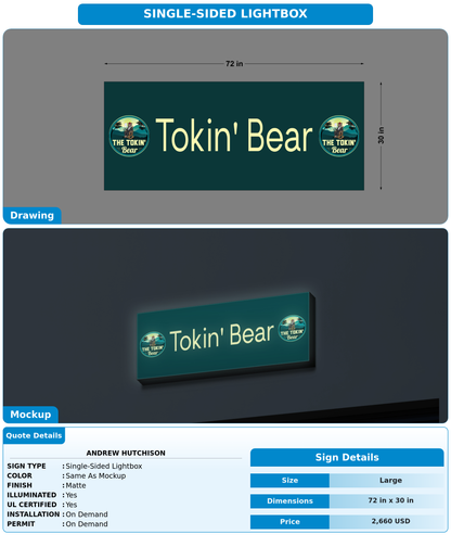 CUSTOM MOCKUP SIGN FOR Andrew Hutchison