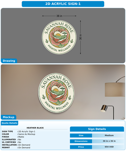 CUSTOM MOCKUP SIGN FOR Heather Black