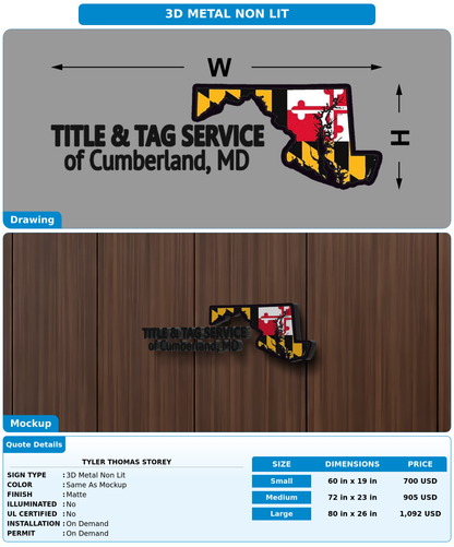 CUSTOM MOCKUP SIGN FOR TYLER THOMAS STOREY