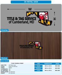 CUSTOM MOCKUP SIGN FOR TYLER THOMAS STOREY