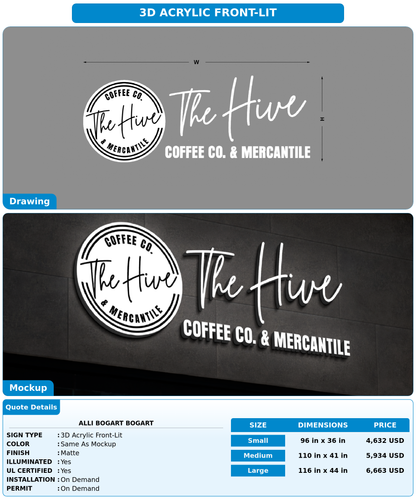 CUSTOM MOCKUP SIGN FOR Alli Bogart Bogart