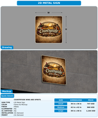 CUSTOM MOCKUP SIGN FOR Countryside Wine and Spirits