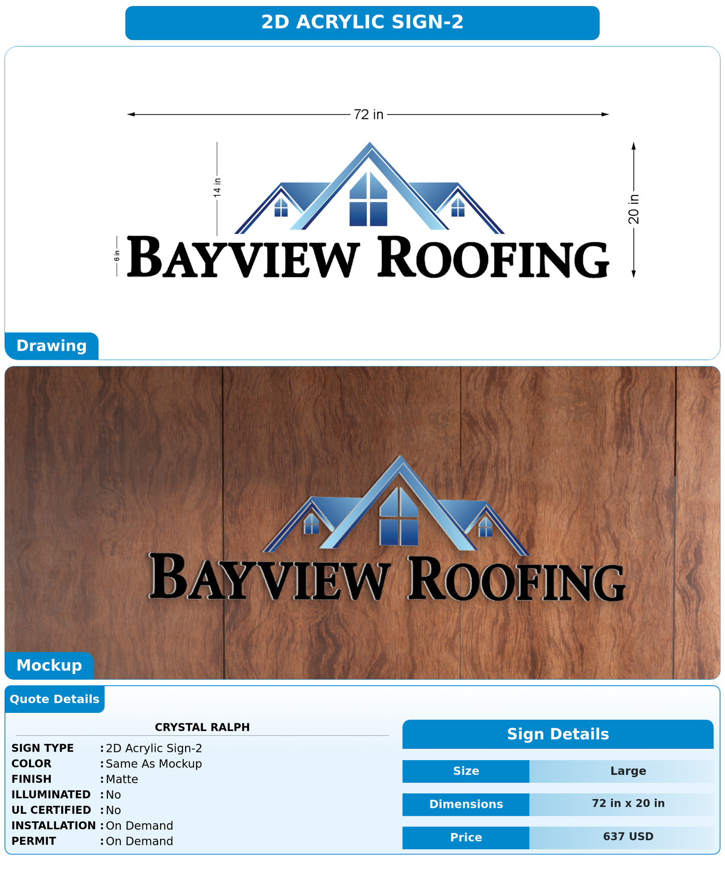 CUSTOM MOCKUP SIGN FOR Crystal Ralph