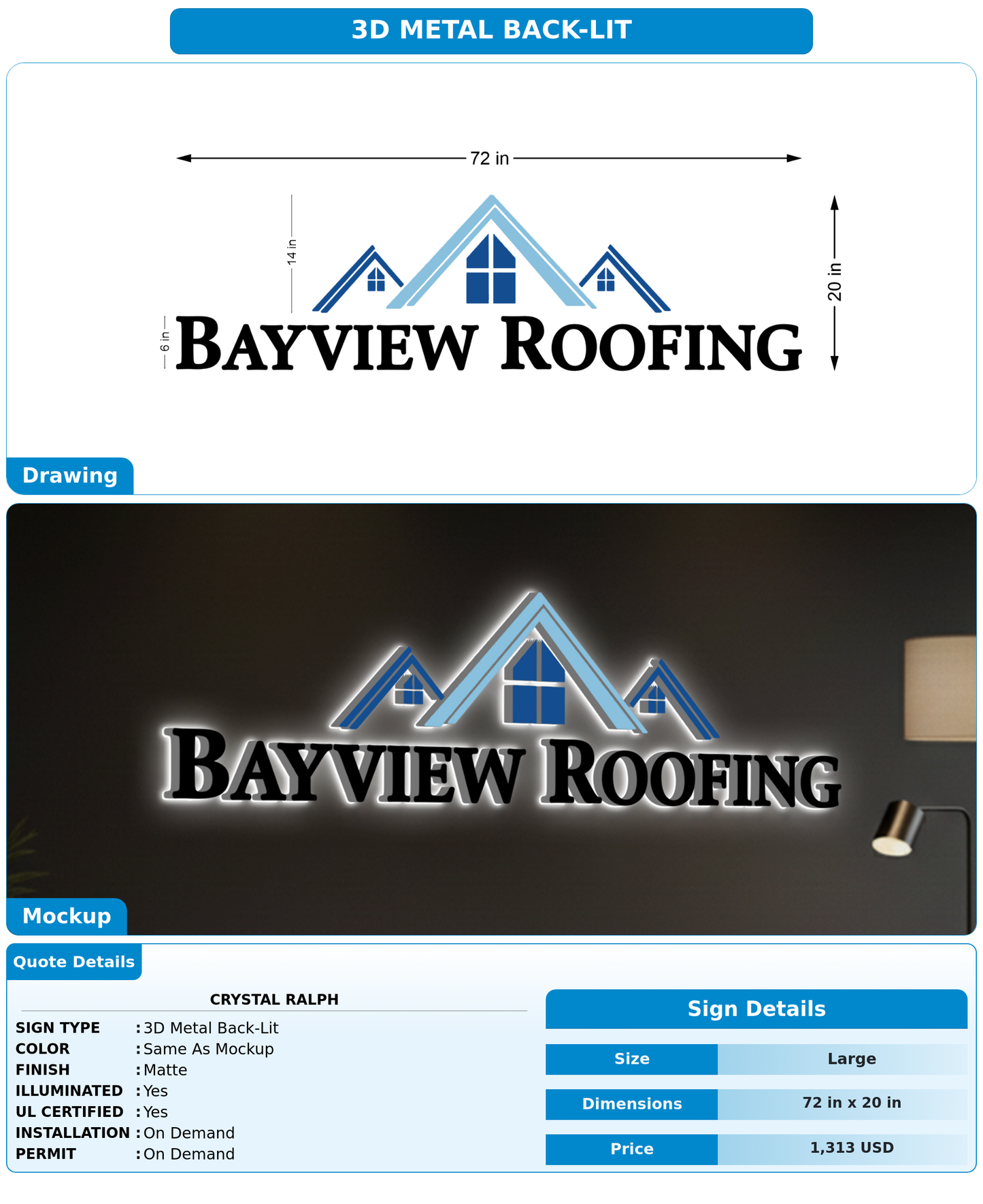 CUSTOM MOCKUP SIGN FOR Crystal Ralph