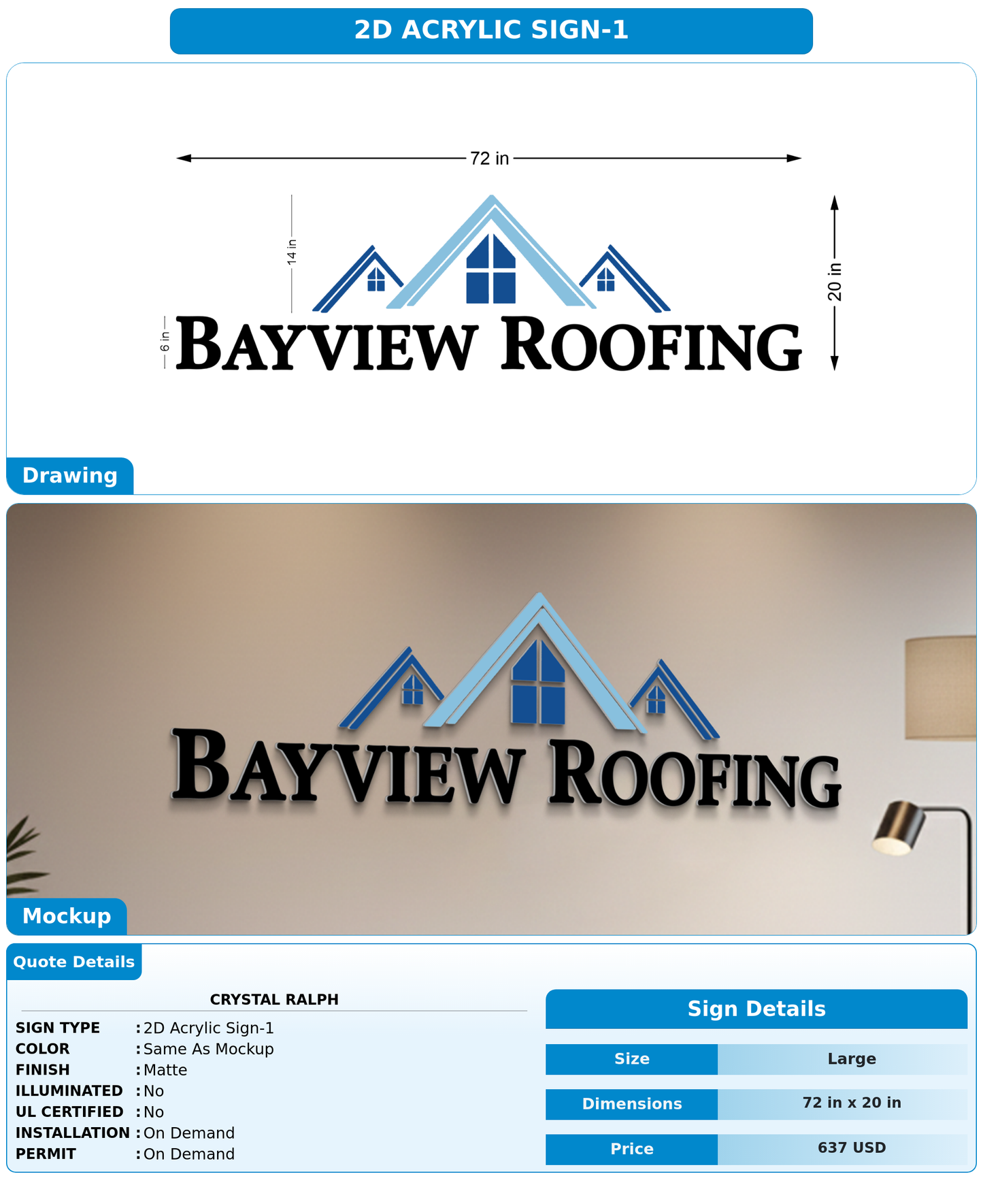 CUSTOM MOCKUP SIGN FOR Crystal Ralph