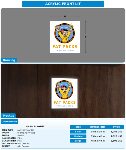 CUSTOM MOCKUP SIGN FOR Nicholas Lopitz