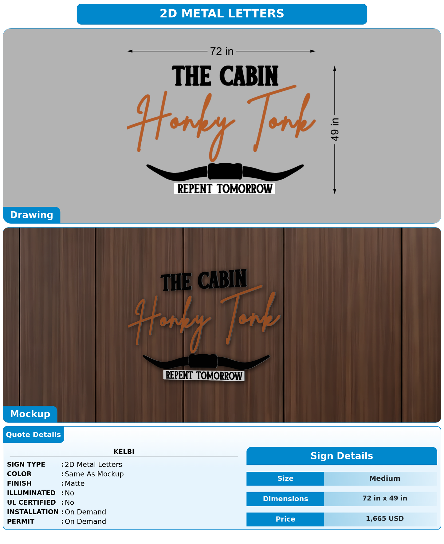 CUSTOM MOCKUP SIGN FOR Kelbi