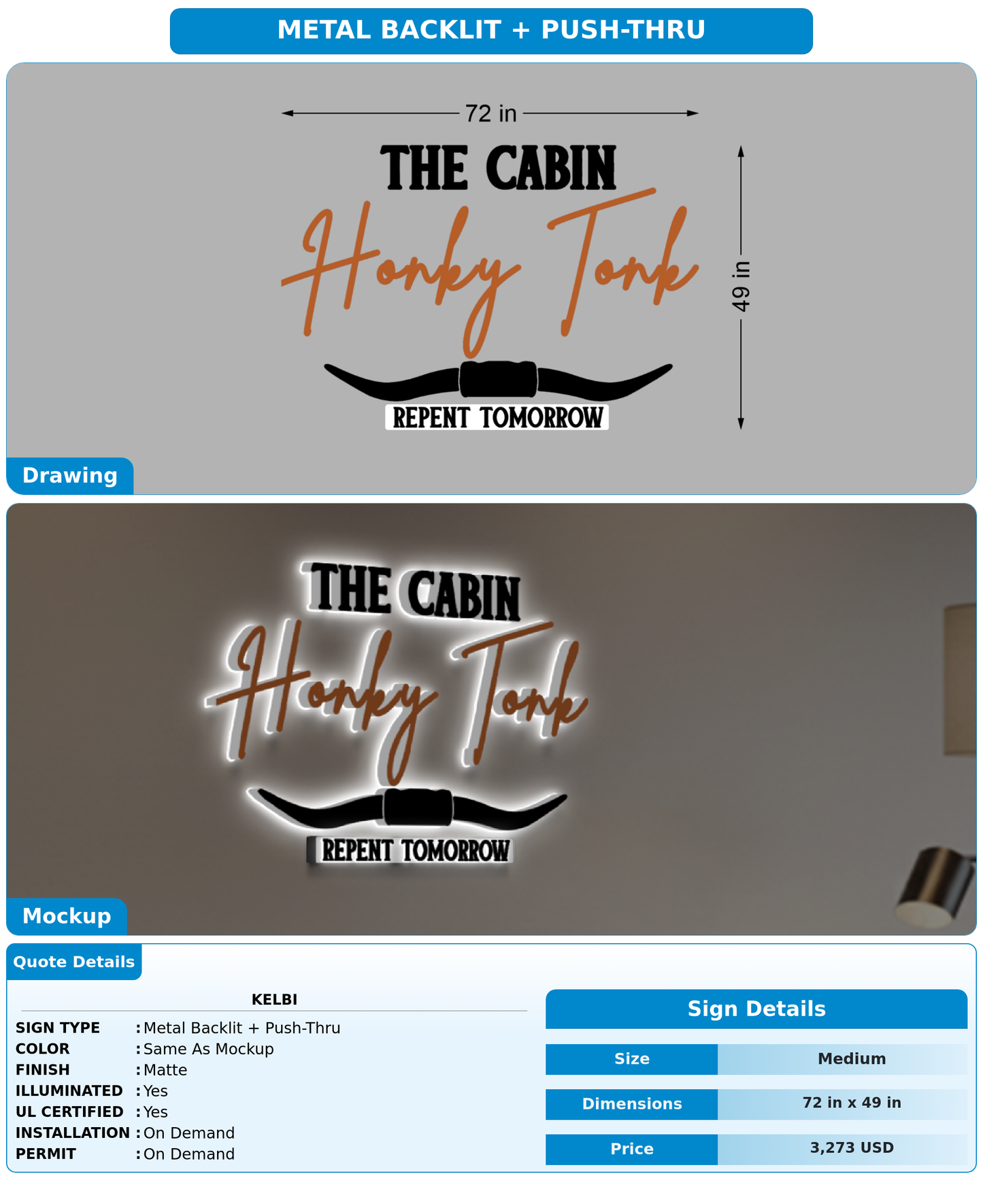 CUSTOM MOCKUP SIGN FOR Kelbi