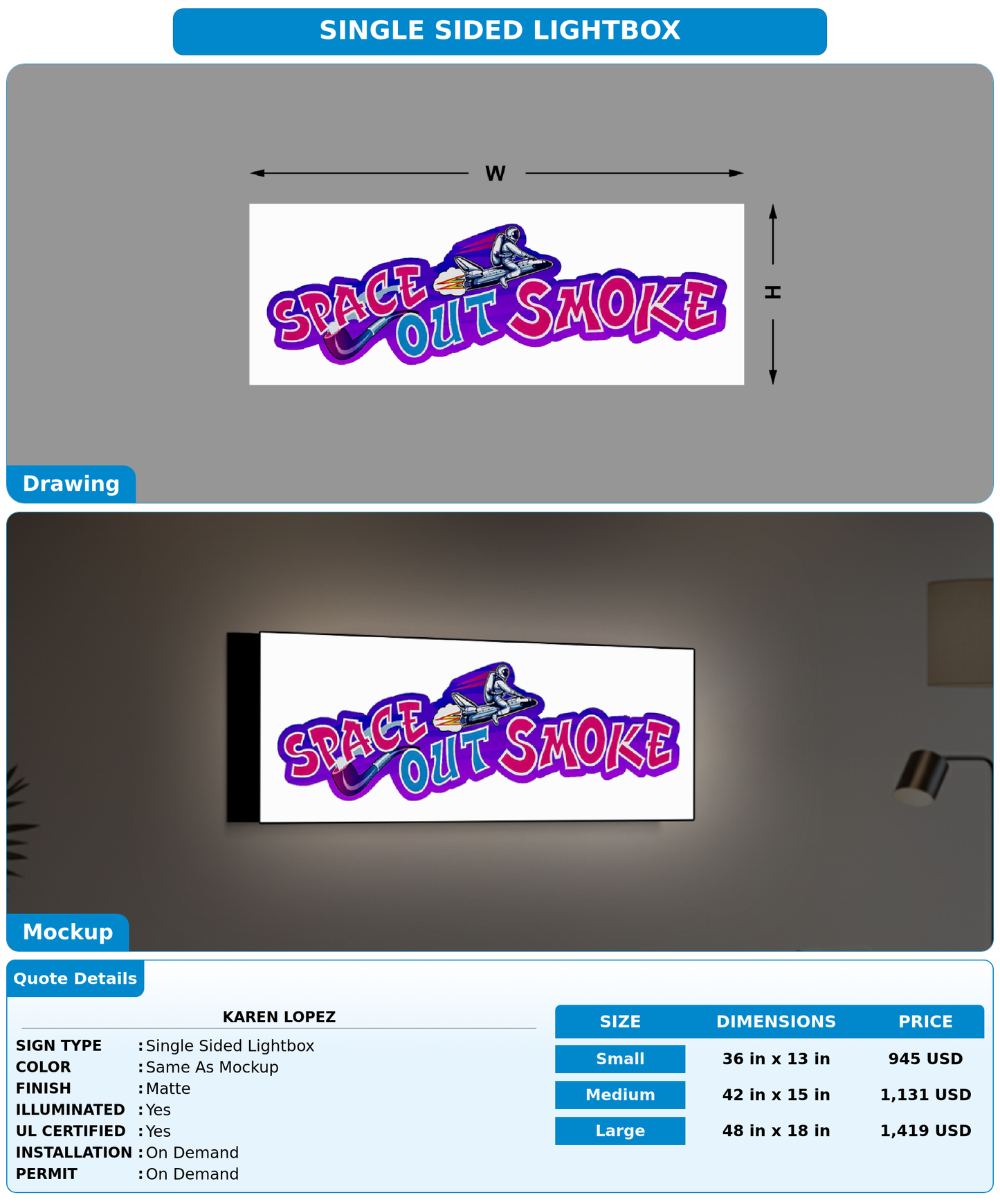 CUSTOM MOCKUP SIGN FOR karen lopez
