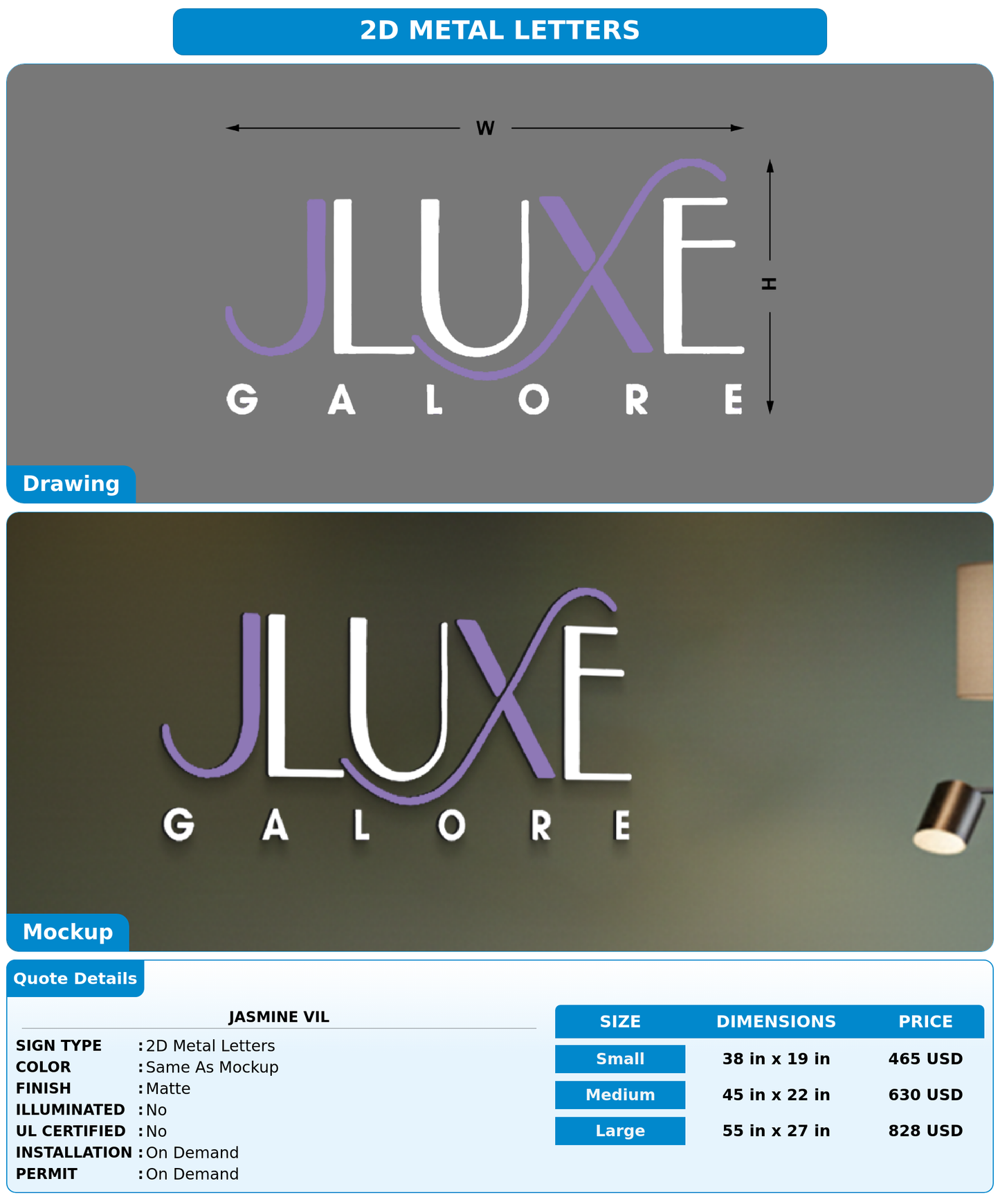 CUSTOM MOCKUP SIGN FOR Jasmine vil