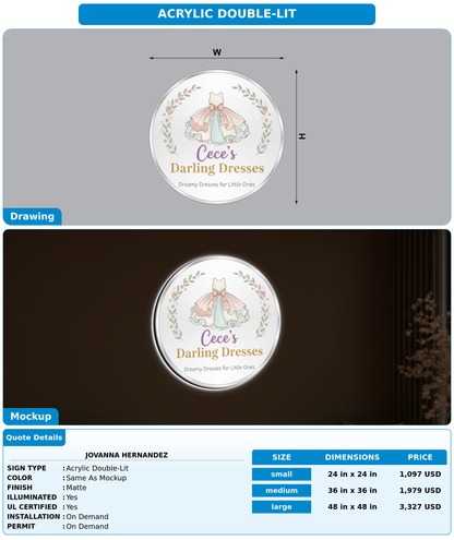 CUSTOM MOCKUP SIGN FOR Jovanna Hernandez