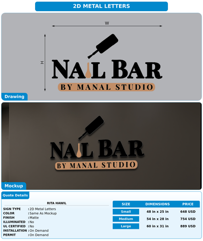 CUSTOM MOCKUP SIGN FOR rita hawil