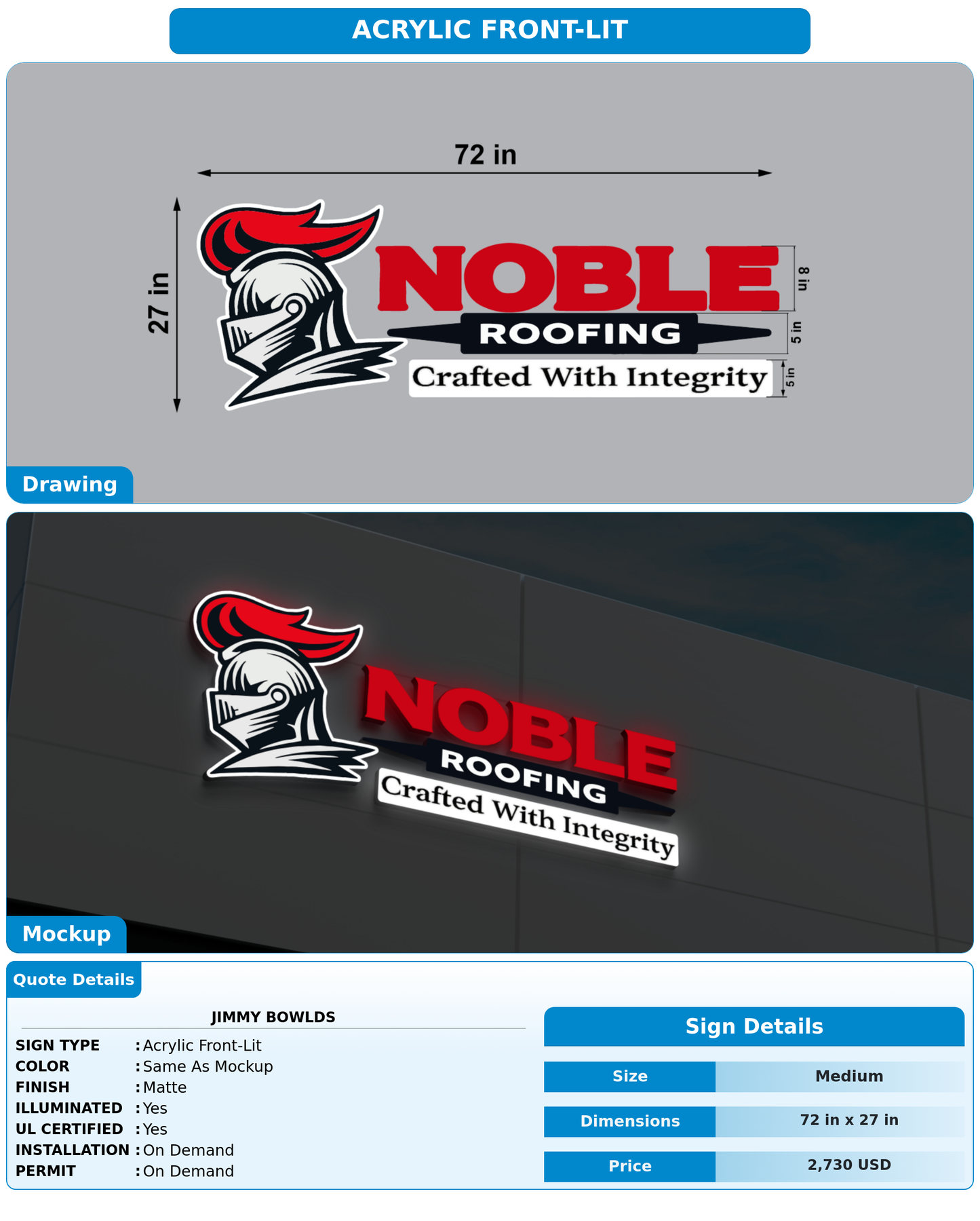 CUSTOM MOCKUP SIGN FOR Jimmy Bowlds