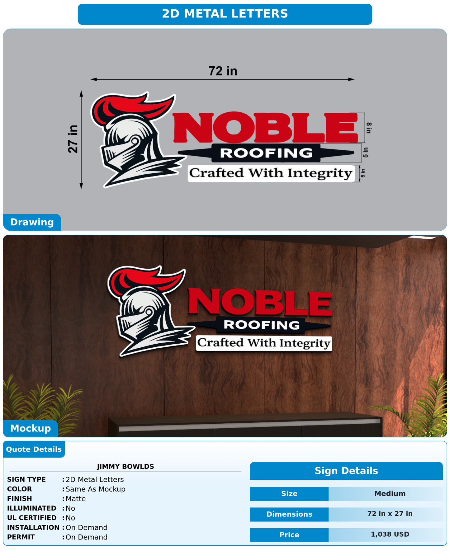 CUSTOM MOCKUP SIGN FOR Jimmy Bowlds