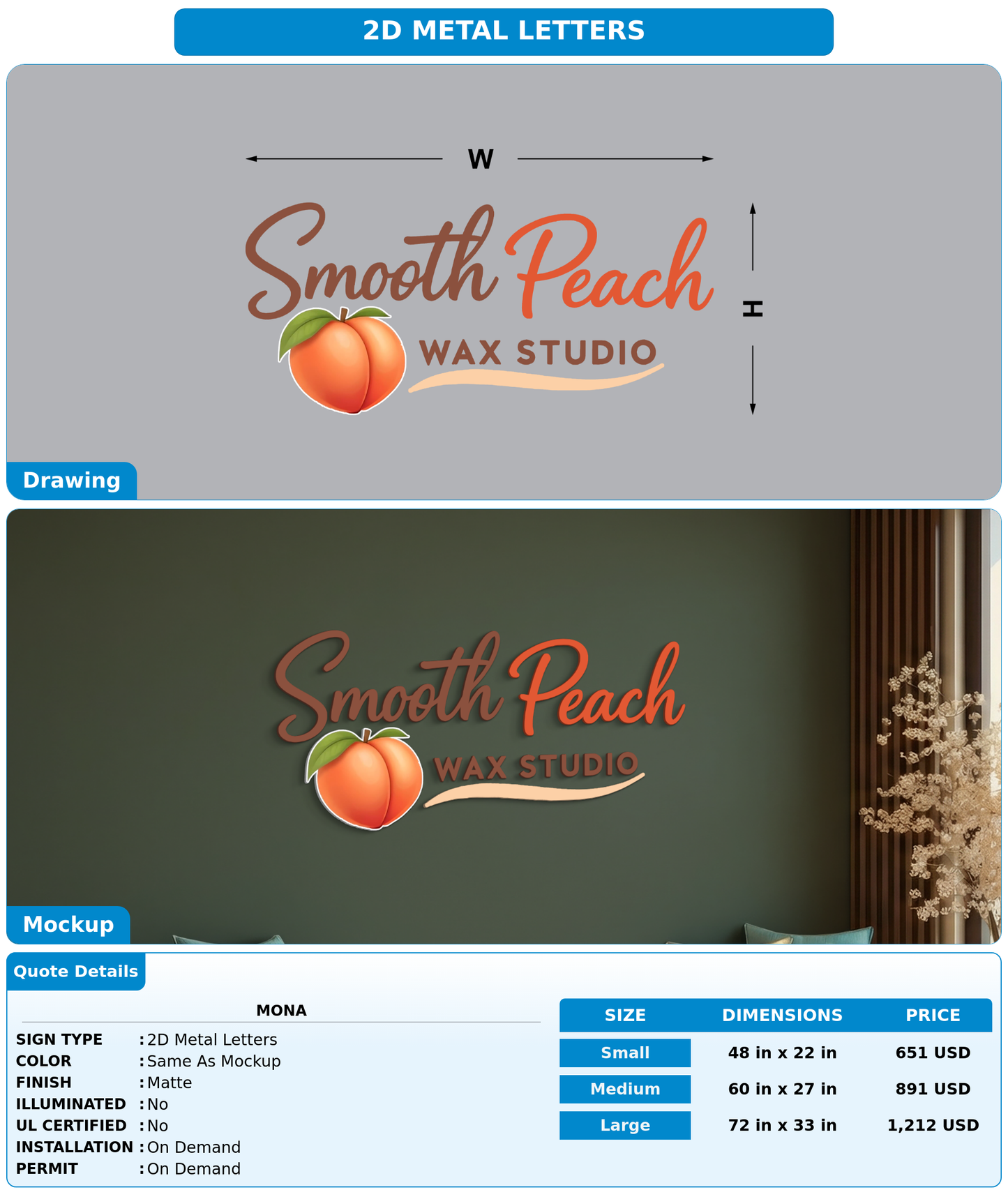 CUSTOM MOCKUP SIGN FOR Mona