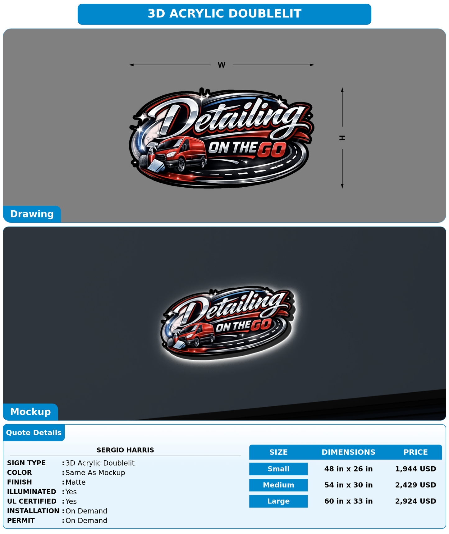 CUSTOM MOCKUP SIGN FOR Sergio Harris