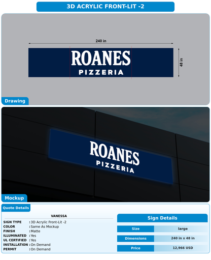 CUSTOM MOCKUP SIGN FOR Vanessa