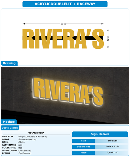 CUSTOM MOCKUP SIGN FOR Oscar Rivera