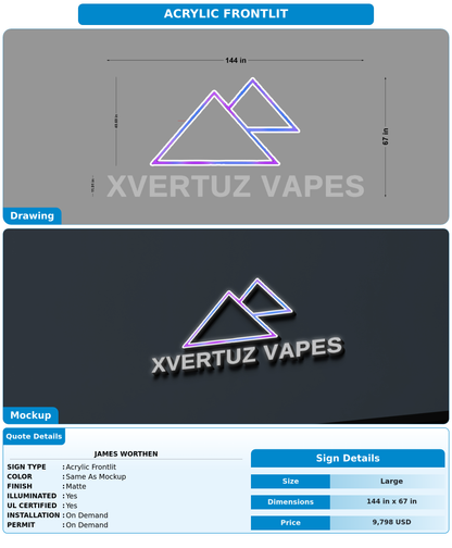 CUSTOM MOCKUP SIGN FOR James worthen