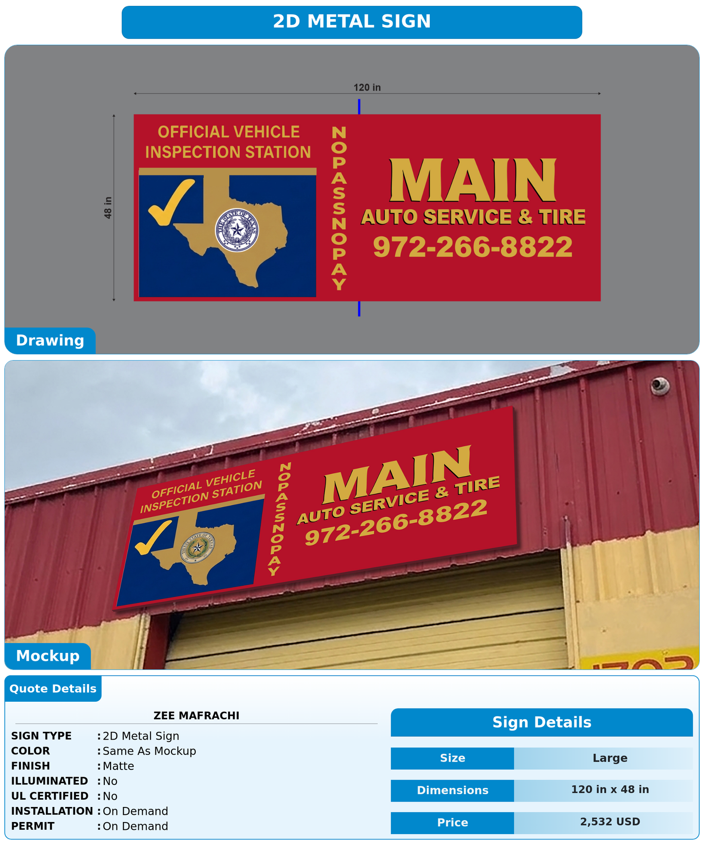 CUSTOM MOCKUP SIGN FOR Zee mafrachi