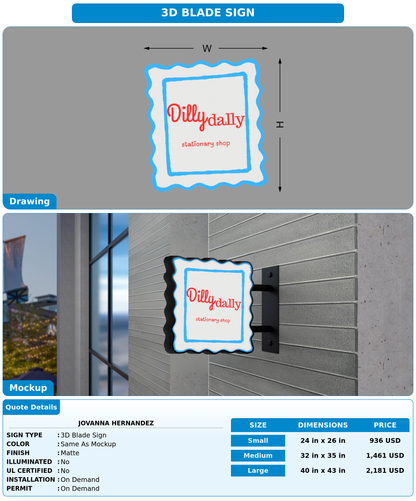 CUSTOM MOCKUP SIGN FOR Jovanna Hernandez