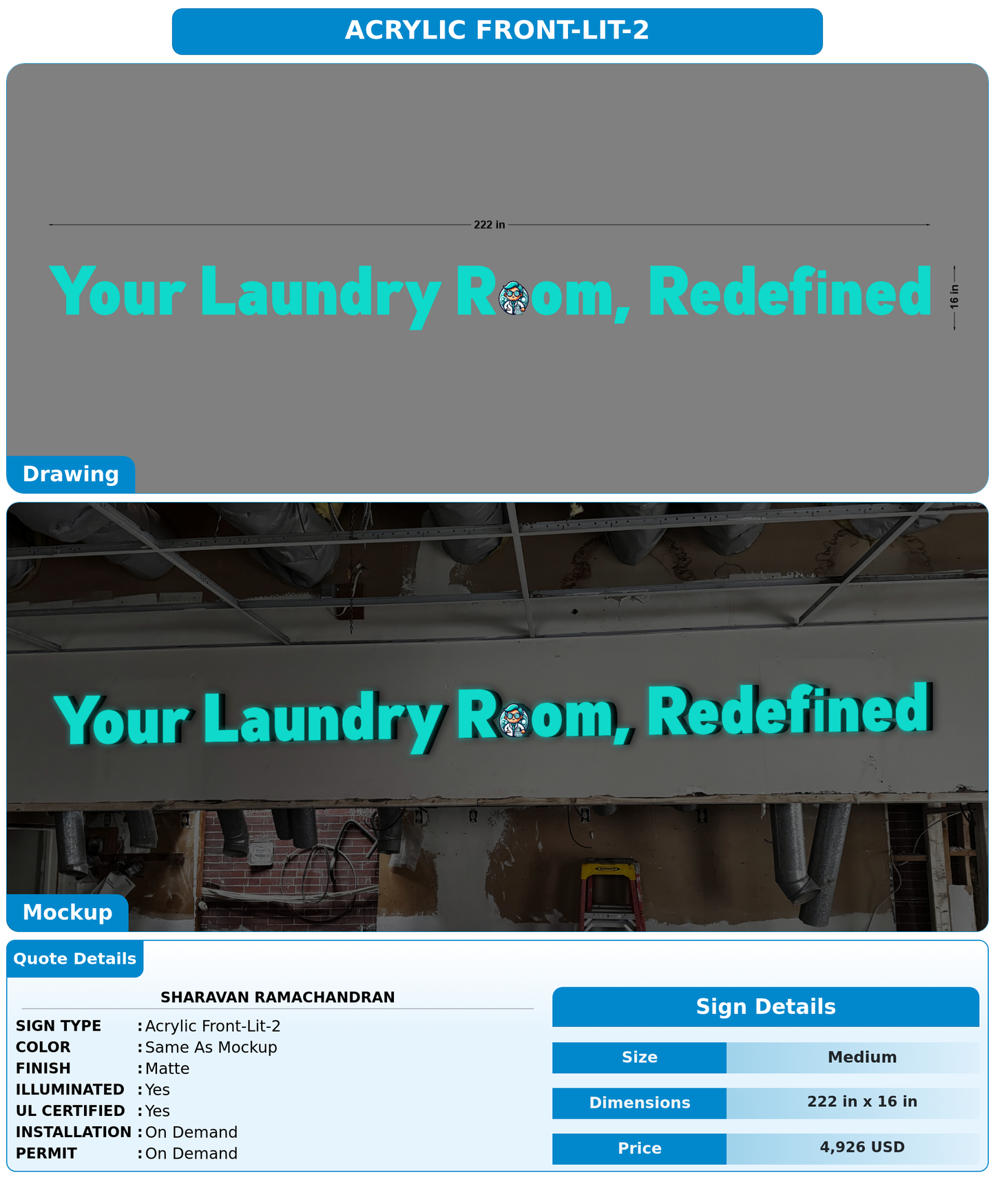 CUSTOM MOCKUP SIGN FOR Sharavan Ramachandran
