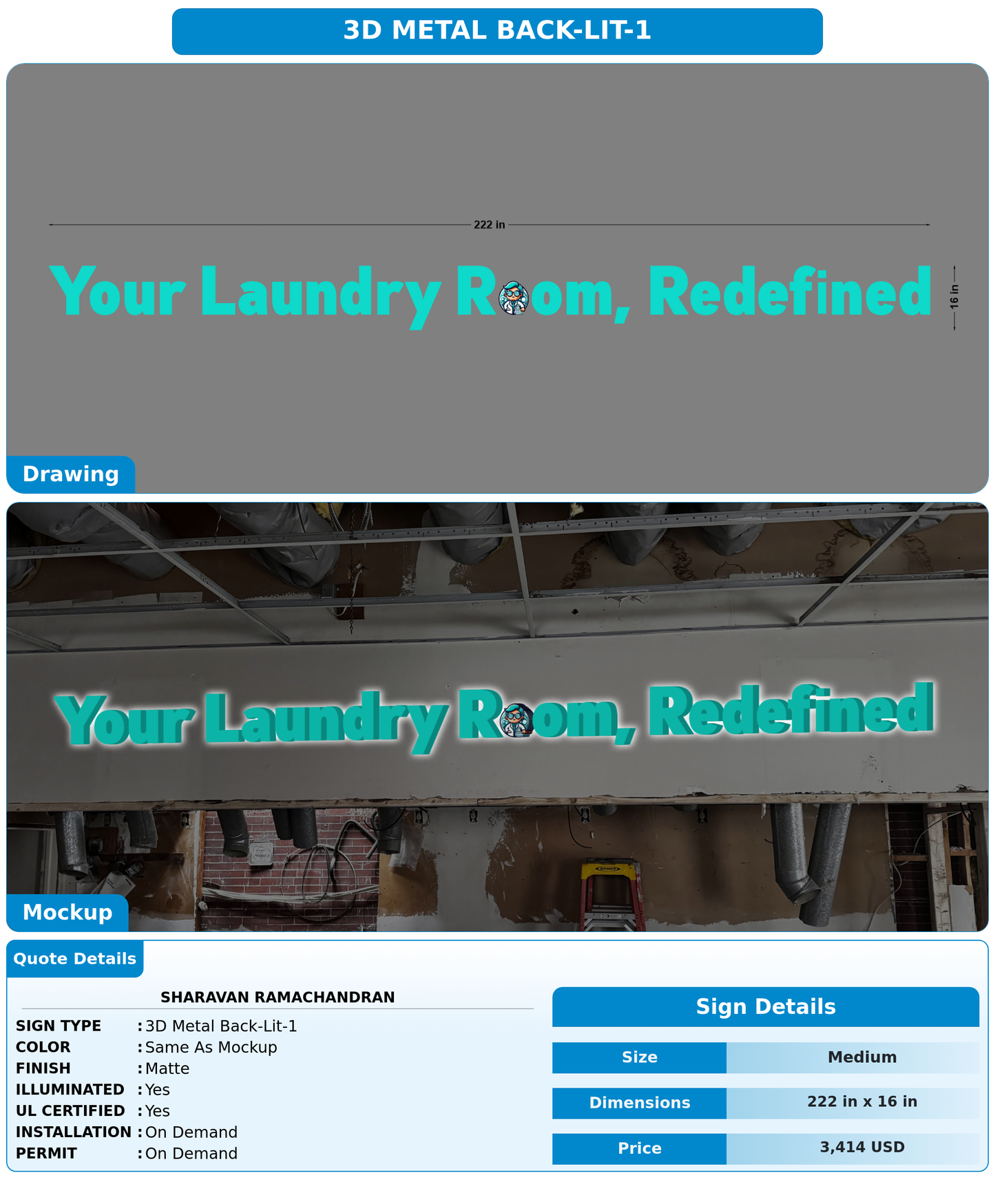 CUSTOM MOCKUP SIGN FOR Sharavan Ramachandran