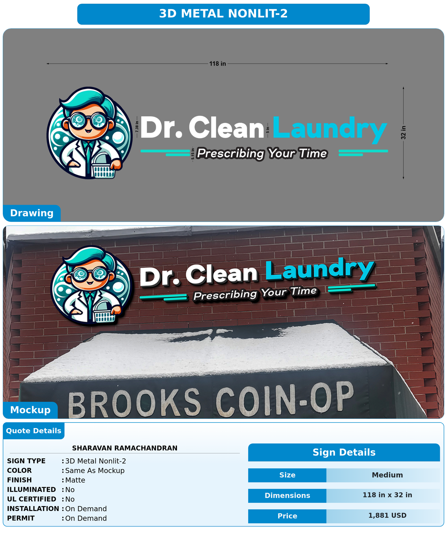 CUSTOM MOCKUP SIGN FOR Sharavan Ramachandran