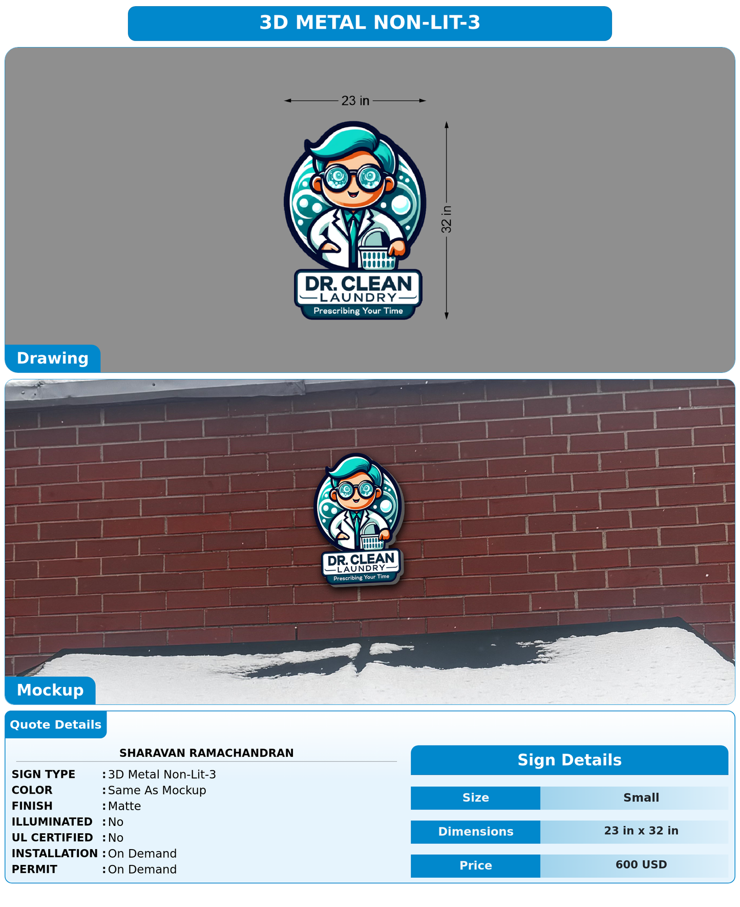 CUSTOM MOCKUP SIGN FOR Sharavan Ramachandran